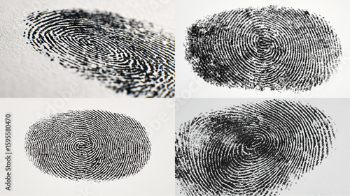 A detailed fingerprint pattern for security, identification, and forensic investigation