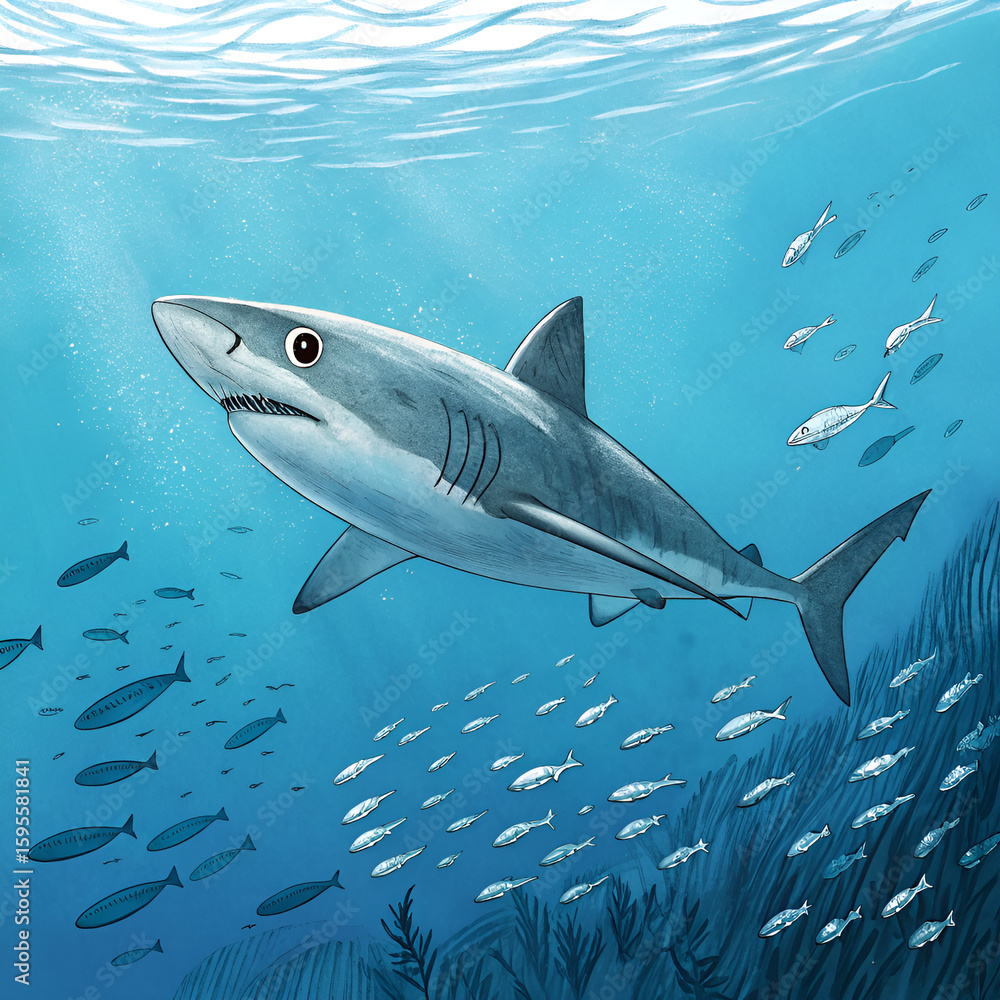 Obraz premium shark in the sea