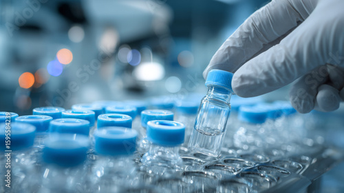 Wallpaper Mural Scientific Research Sample Tubes in Modern Lab Torontodigital.ca