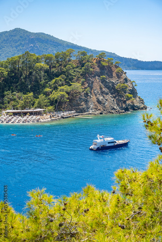 Valokuva Boncuk Bay, Blue Lagoon and Oludeniz beach aerial panoramic view