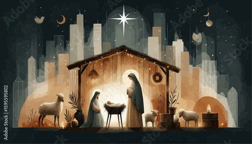 The nativity scene 