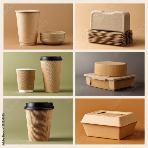 Eco-Friendly Biodegradable Food and Beverage Packaging in Minimalist Setting