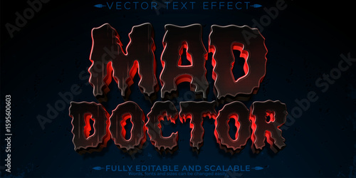 Horror text effect, editable monster and scary text style