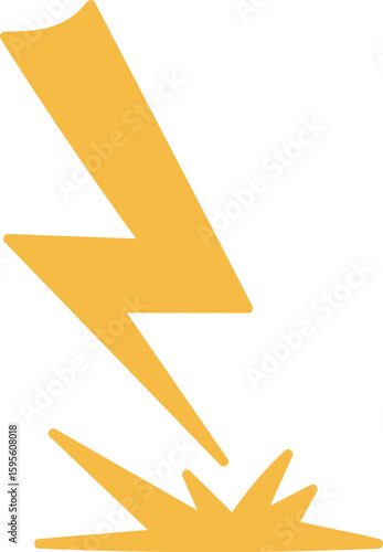 Lightning Bolt with Impact Symbol