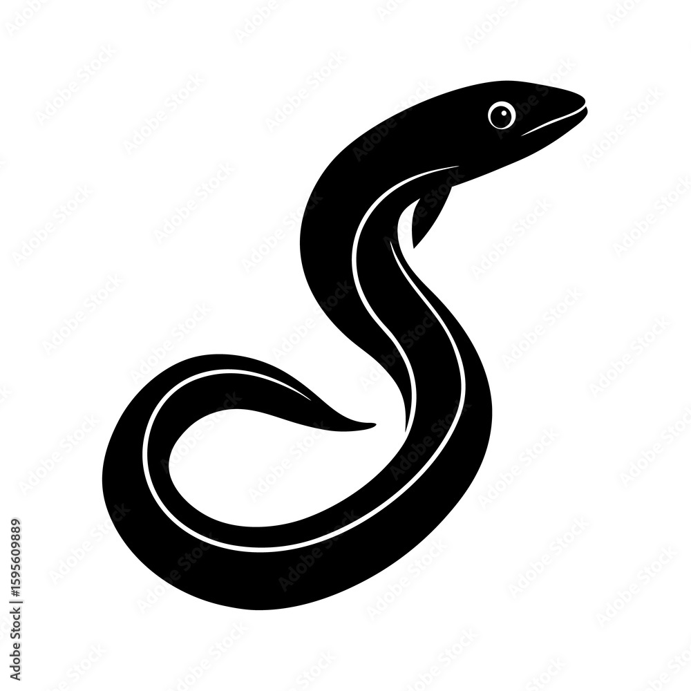 Fototapeta premium Eel In An S Shape Vector