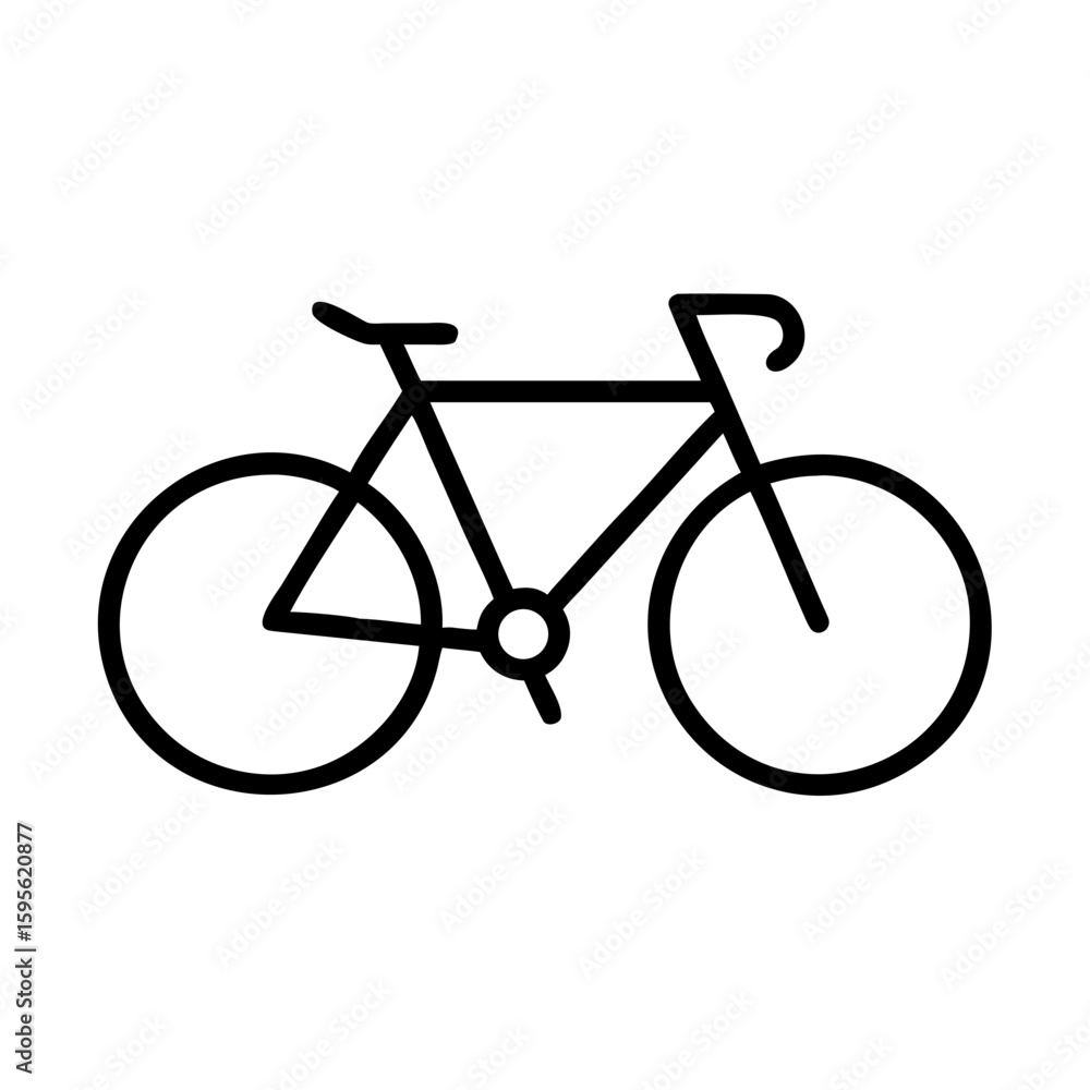 Fototapeta premium bicycle silhouette vector, Bike icon