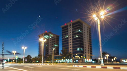 Nightfall Over Gurugram Business Hub – Stunning Urban Timelapse