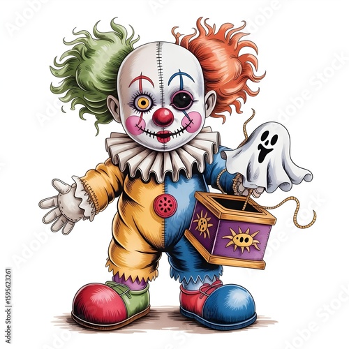 clown on white background