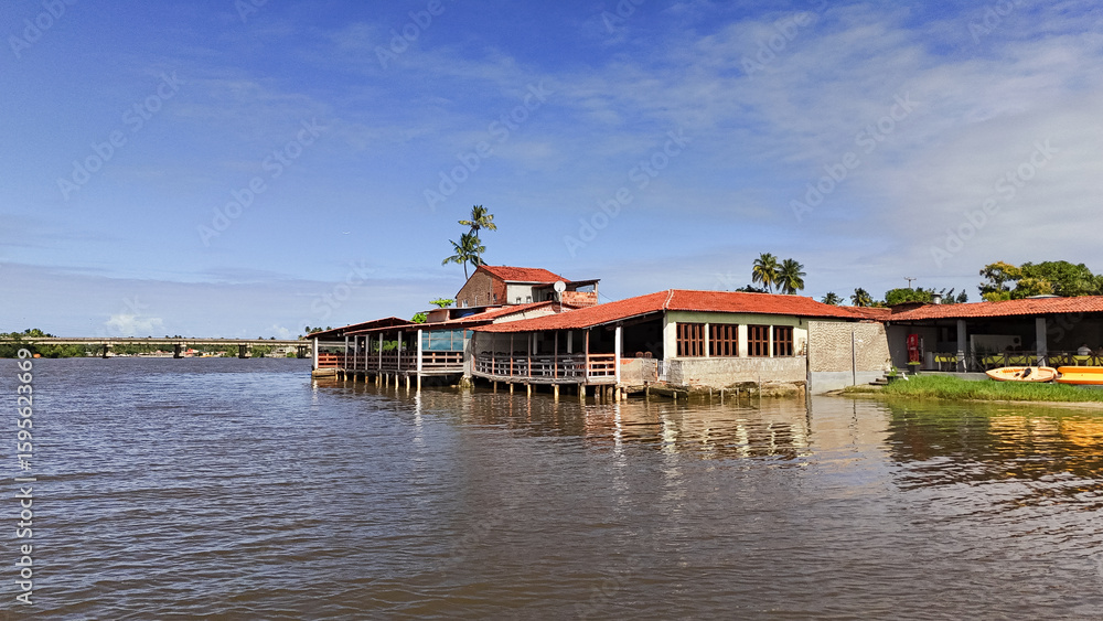Fototapeta premium Drone - Lagoa - Mar - Praia