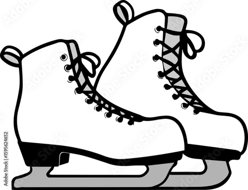 아이스 스케이트 신발 일러스트