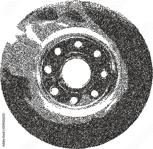 Skate vintage y2k stipple art, board halftone stipple brutalist retro vector png with transparent background, grind 2000s aesthetic photocopy effect tattoo