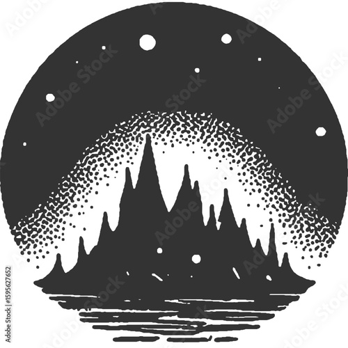 Labyrinth of Memory Vintage Illustration Vector