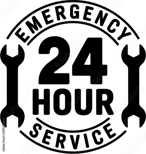 24 Hour Emergency Service Icon