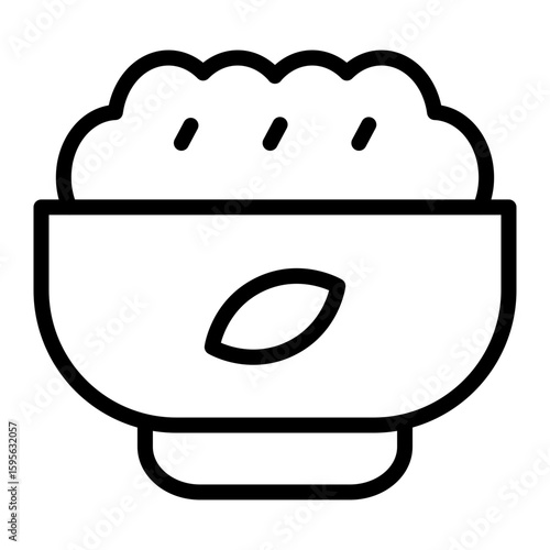 Carbohydrates vector line icon design
