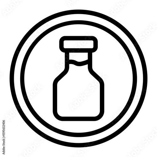 Lactose Free vector line icon design
