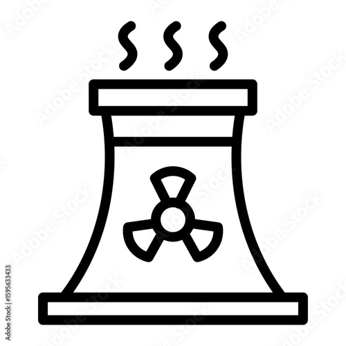 Nuclear Reactors vector line icon design