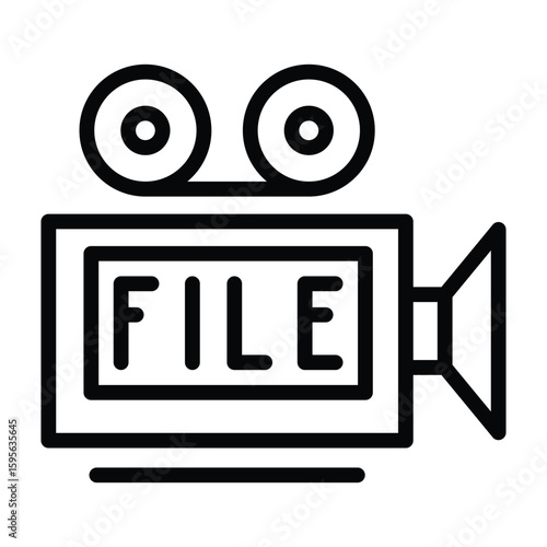 Video File  Icon Element For Design