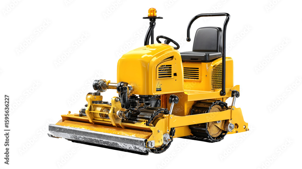 Fototapeta premium Portable Yellow Hydraulic Pump Isolated on White