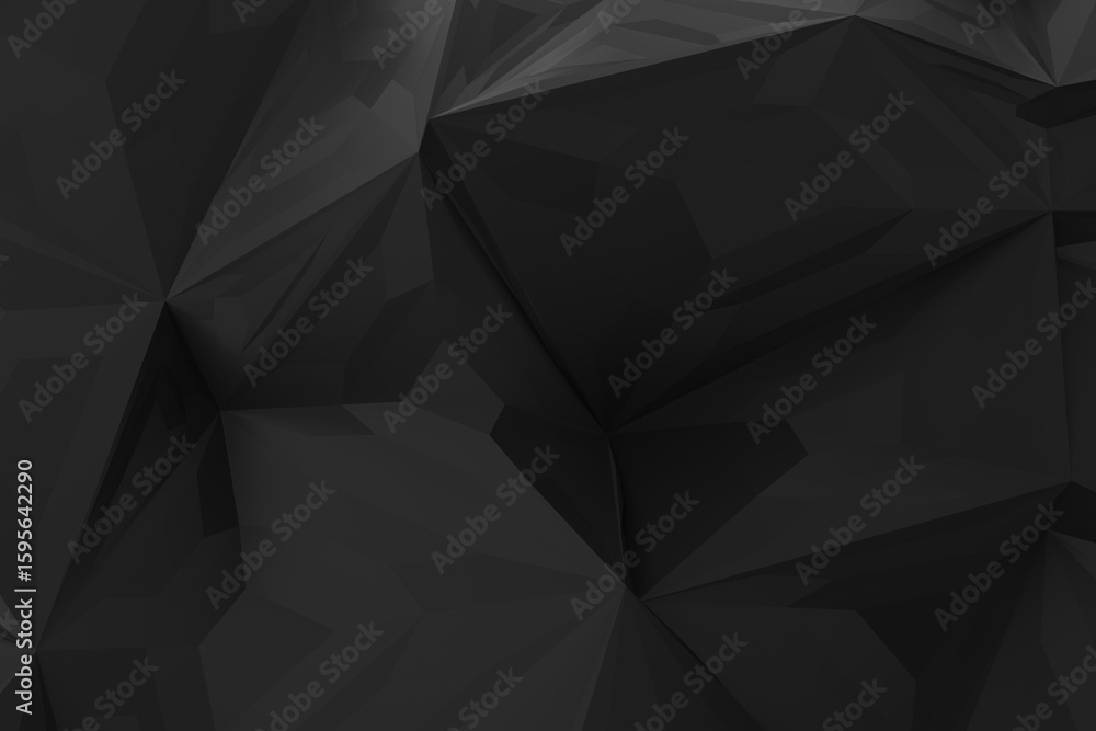 Obraz premium Abstract 3D Polygonal Backgrounds in Bold Orange and Black Tones – Geometric Low Poly Shapes with Sharp Facets and Dynamic Contrast – Perfect for Digital Design and Modern Visuals