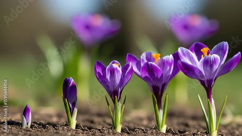 Crocus Blooming Timelapse: Witness the Beauty of Spring Flowers Unfolding in Stunning Detail