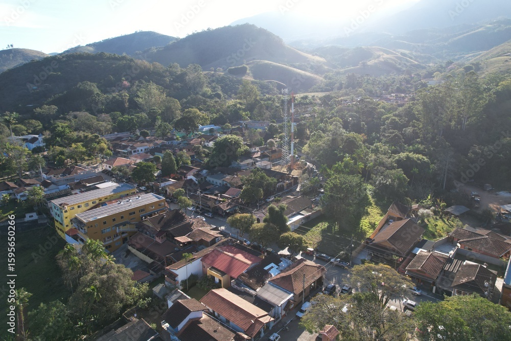 Fototapeta premium Afternoon at Sao Francisco Xavier, a city in Sao Paulo state countryside and located in Serra da Mantiqueira.