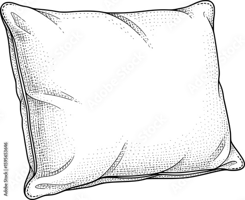 Soft pillow with hand-drawn style