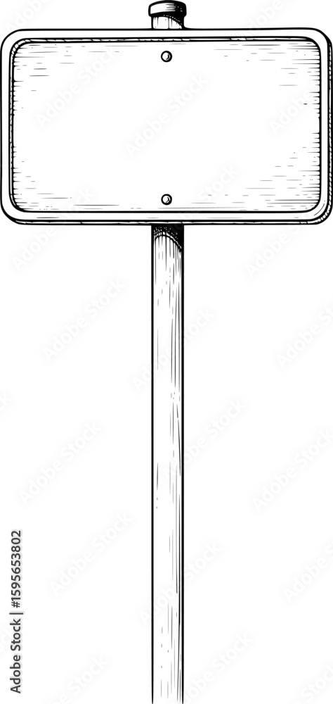 Obraz premium Road sign with hand-drawn style
