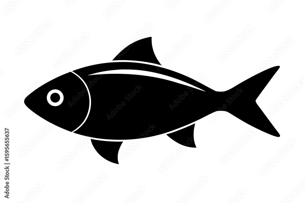 Underwater marine life cartoon vector illustration of a tuna fish Underwater marine life cartoon vector illustration of a tuna fish