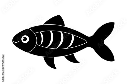 Vector illustration of a tuna fish on a white background, perfect for seafood, marine, or aquatic designs