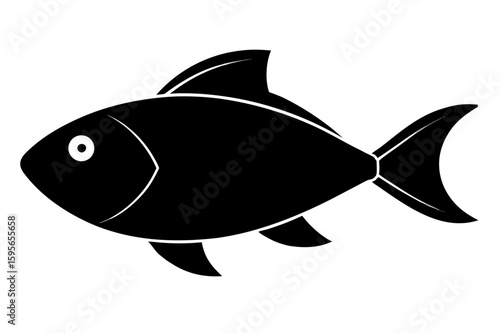 Colorful cartoon fish swimming underwater, a vibrant aquatic design