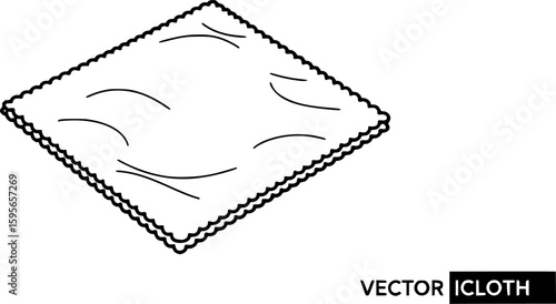 Microfiber cloths outline icon vector
