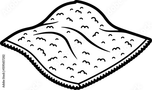 Microfiber cloths outline icon vector
