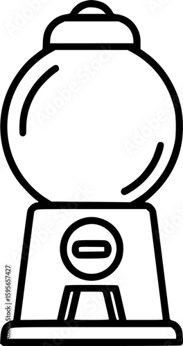 Gumball machine outline icon vector
