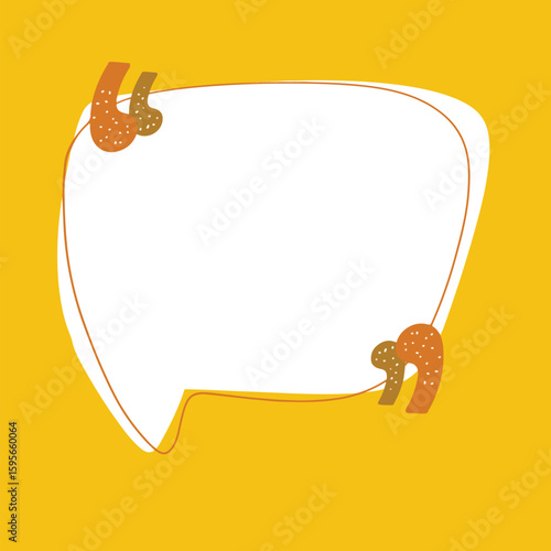 speech bubble cartoon quotation marks cute shape and playful color background. background element. background graphic, poster, template, quotation, comic, dialog