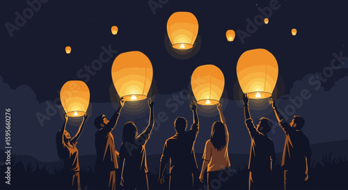 Celebrate National Friendship Day by lighting lanterns in the night sky A symbol of shared dreams, hopes and unity.