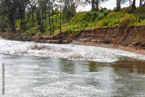 Photograph of the Nepean River flowing through Yarramundi Reserve after major flood damage in the Hawkesbury Region of NSW, Australia.