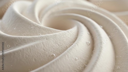 Closeup meringue texture swirl