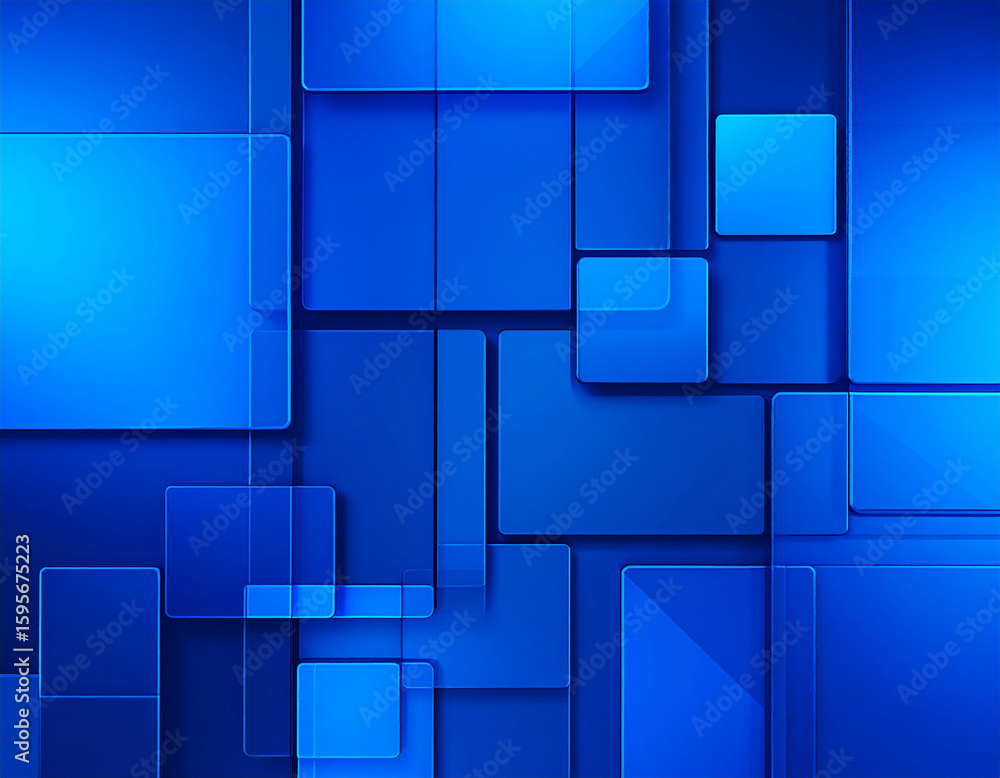 Obraz premium Abstract Blue Tech Interface. Futuristic Digital UI Background