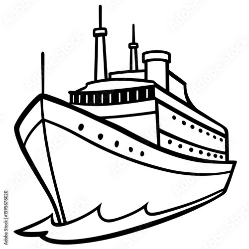 Minimal Icebreaker Ship Vector