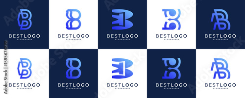Set Collections of Letter B for Branding, Business and Corporation, Logo Design Inspirations.