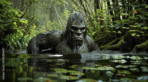 A swamp monster in the bog 