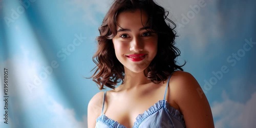 Woman wearing a babydoll top