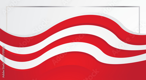 Free Download Modern red and white flag wave background - GFXLoad