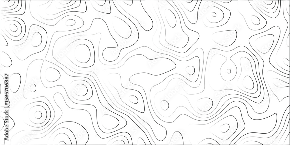 Fototapeta premium Abstract topographic map design with gradient and contour lines in grayscale creating a pattern for backgrounds or textures