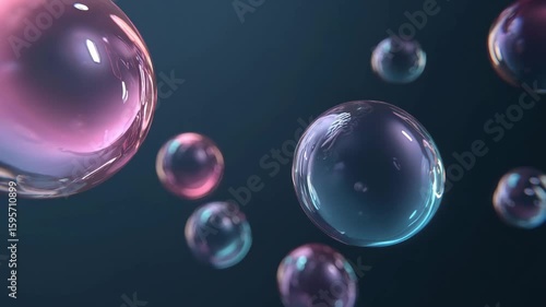 Wallpaper Mural purple bubble floating in the black background Torontodigital.ca