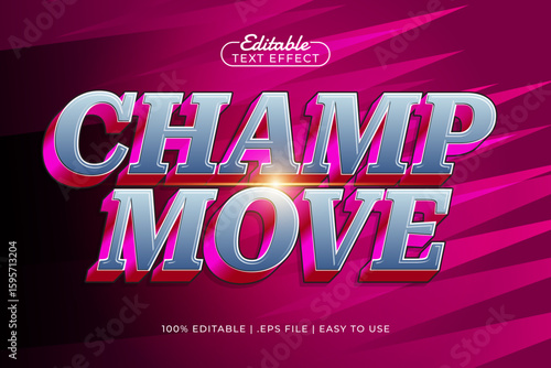 champ move editable text effect with a speed and sport text style