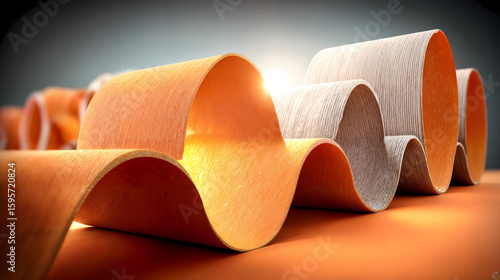 Paper cardboard corrugation with wavy internal structure