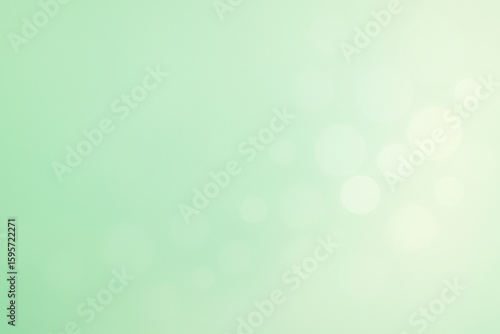 Soft mint green gradient background with subtle bokeh lights
