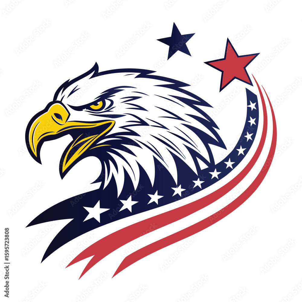 Fototapeta premium Eagle head logo vector design.