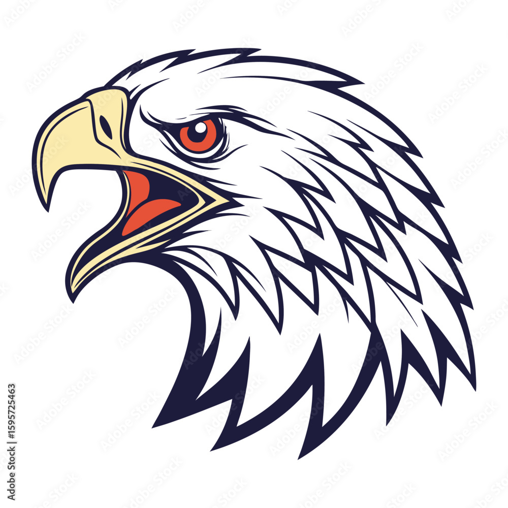 Obraz premium kite bird head logo vector design.